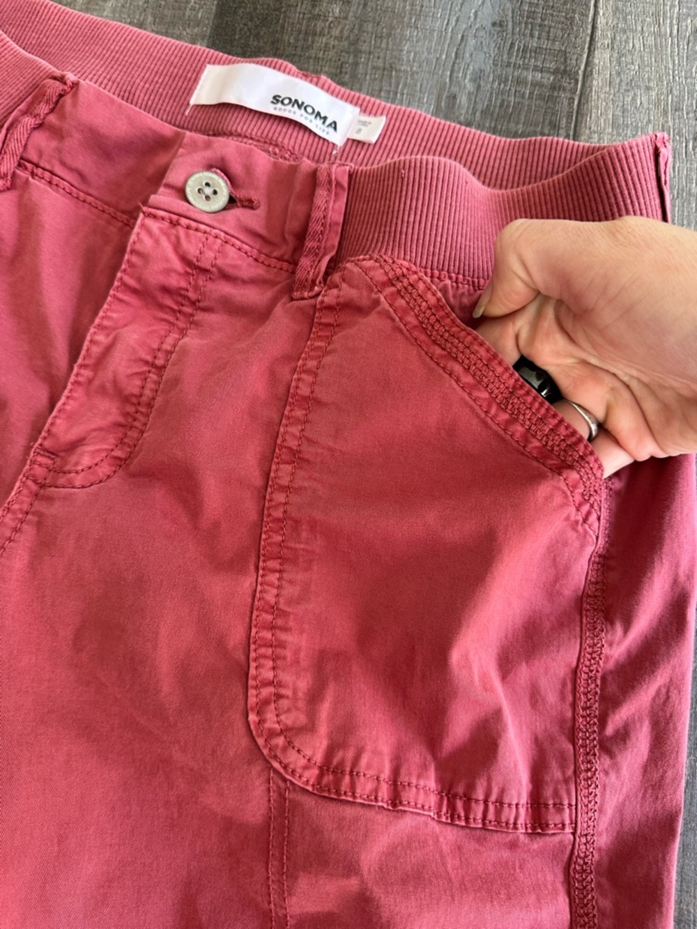 Sonoma Dusty Coral Pull-On Pants - Picture 3 of 10
